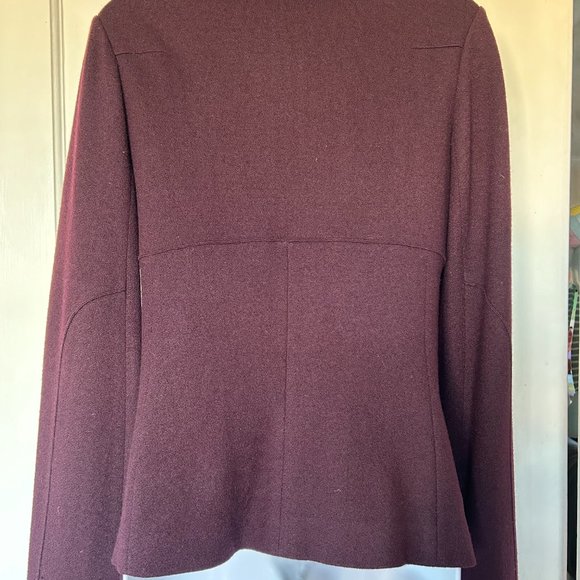 Lida Baday, Eggplant Wool Lined Sweater/Jacket, size 6, pre-owned - Picture 4 of 4